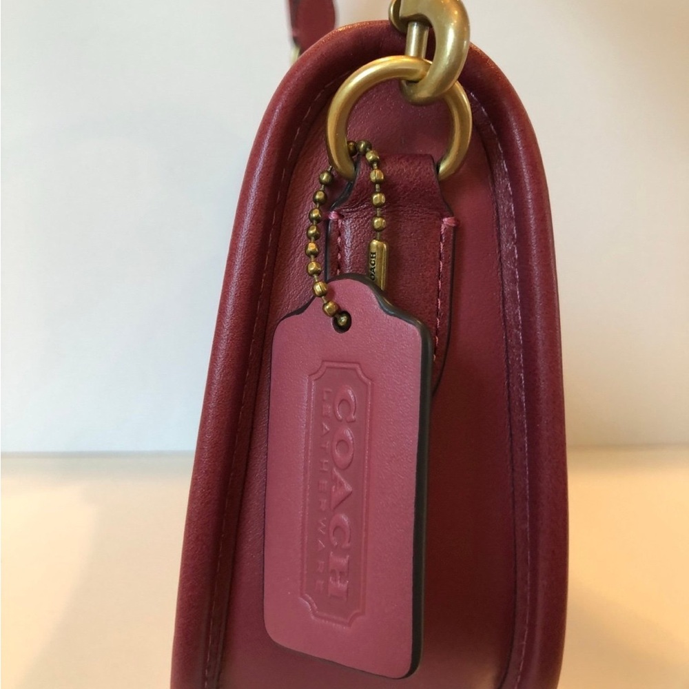 NWT Coach C0638 Glovetanned Leather Swinger Bag with 2 Straps - Rouge, Authentic - Picture 7 of 8